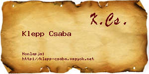 Klepp Csaba névjegykártya